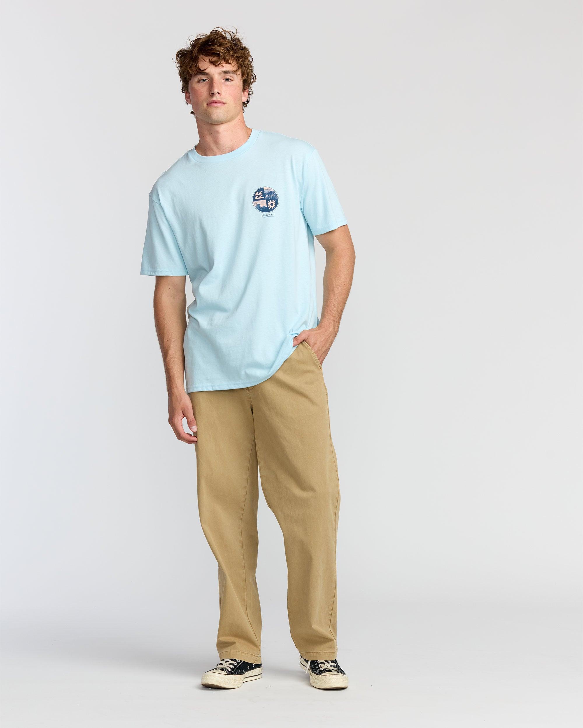Twin Fins T-Shirt - Coastal Blue Male Product Image