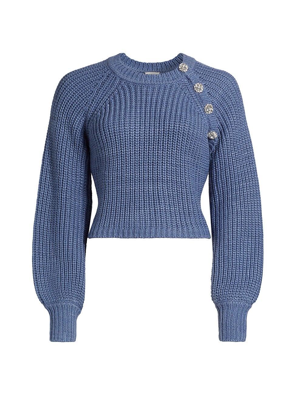 Womens Keren Crystal-Detailed Cropped Sweater Product Image