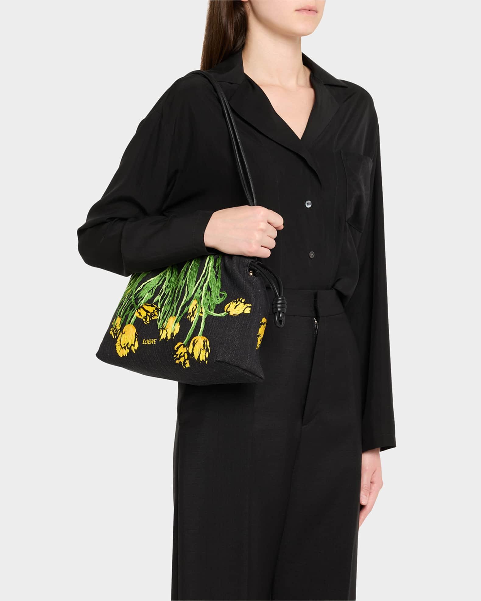 x Paula’s Ibiza Flamenco Medium Shoulder Bag in Tulips Denim Product Image