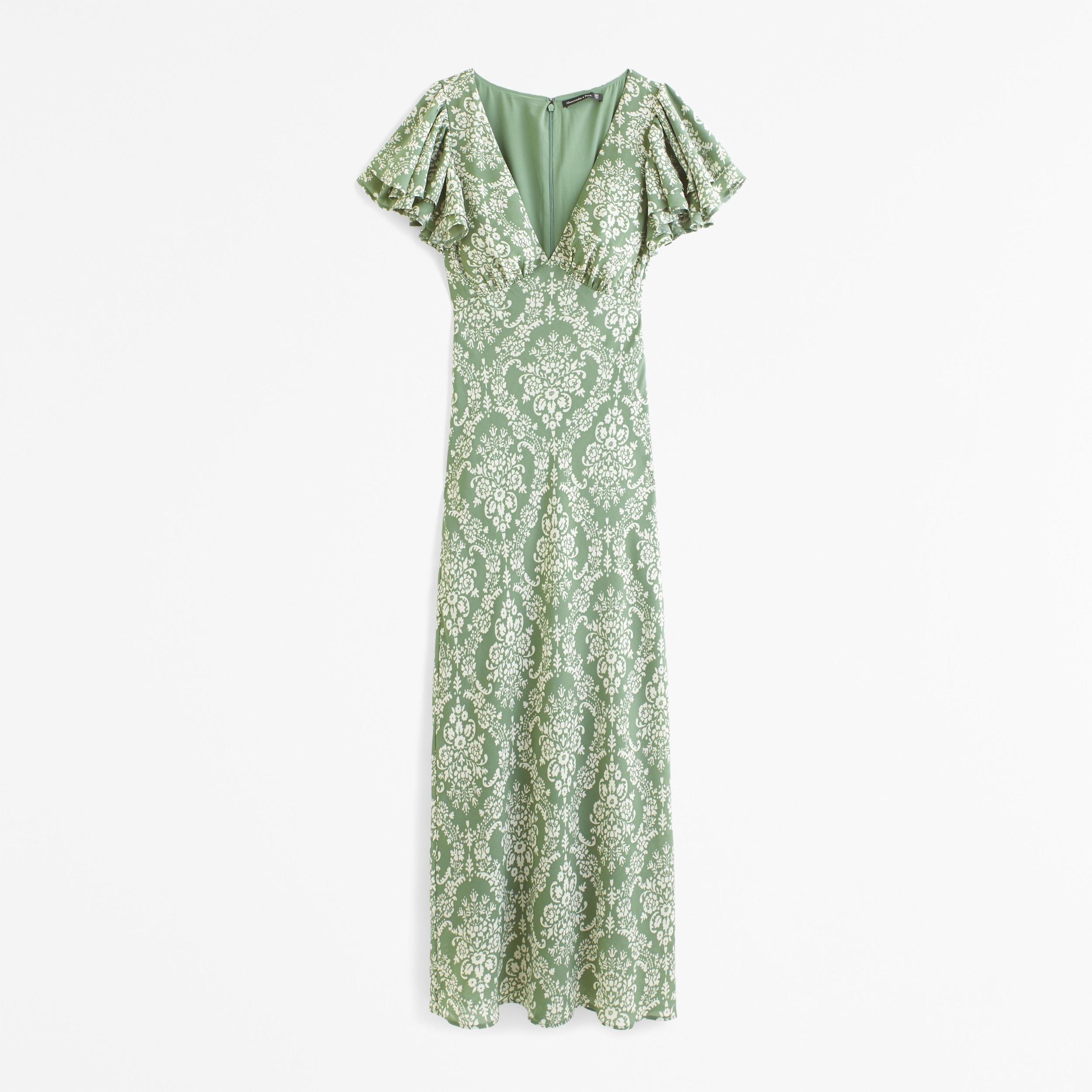 Ruffle Sleeve Maxi Dress Product Image