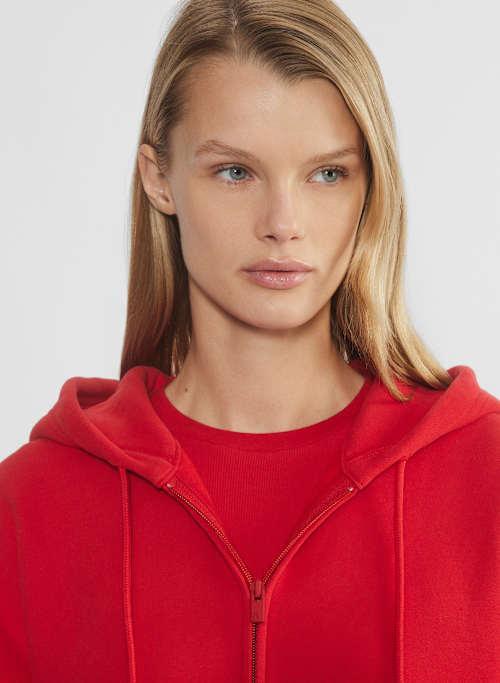 cozy fleece mega drop shoulder zip hoodie Product Image