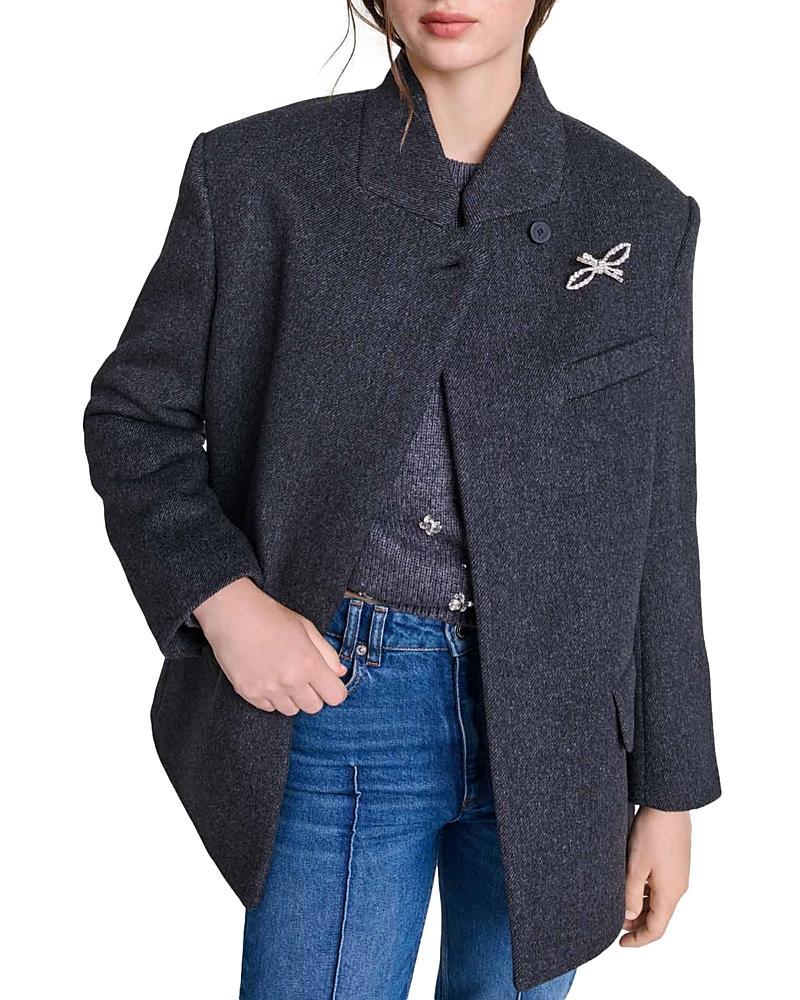 MAJE Givala Jacket In Anthracite Product Image