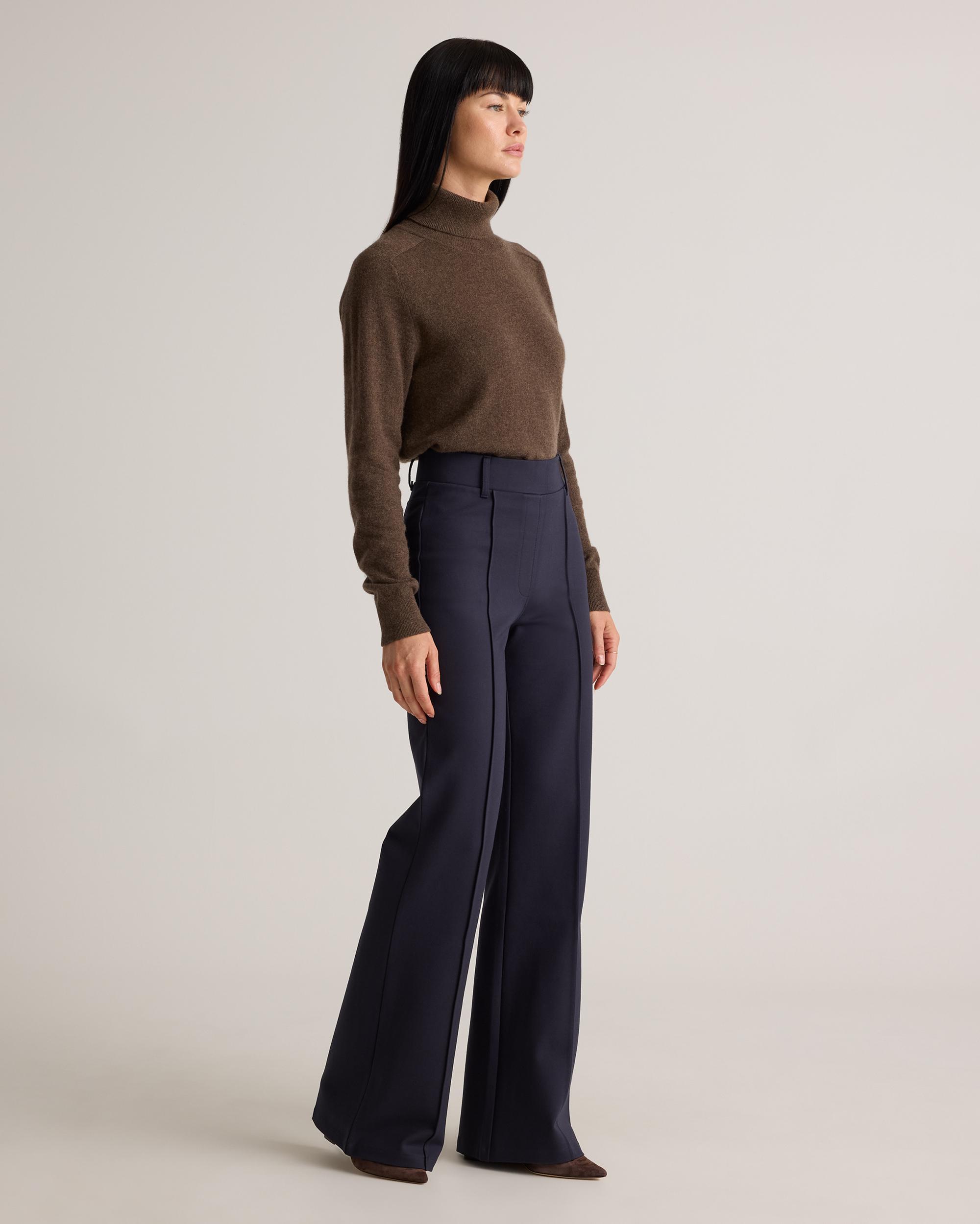 Quince | Women's Ultra-Stretch Ponte Flare Leg Pants Size XL, Rayon Product Image