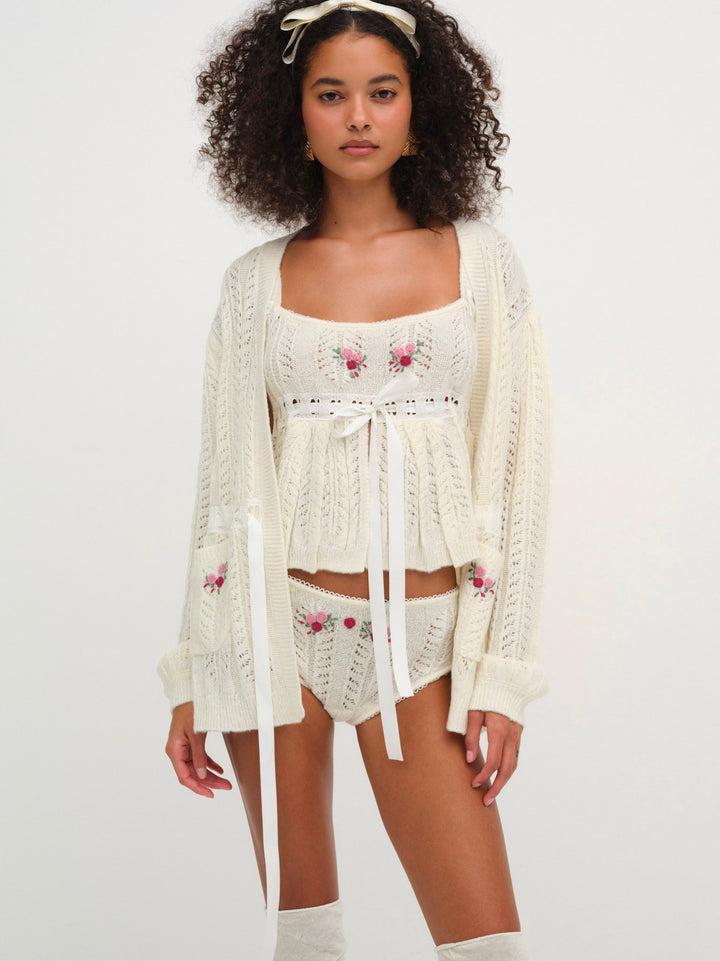Nathalie Cardigan — Ivory Product Image
