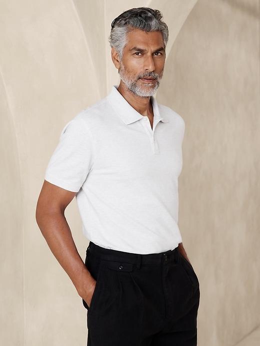 Cotton Monogram Pique Polo Product Image