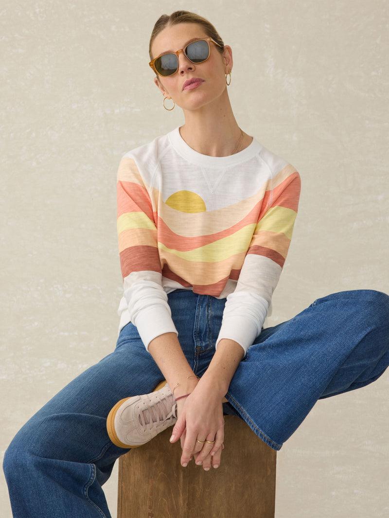 Sunwashed Slub Crewneck - Coral Spring Soleil Product Image