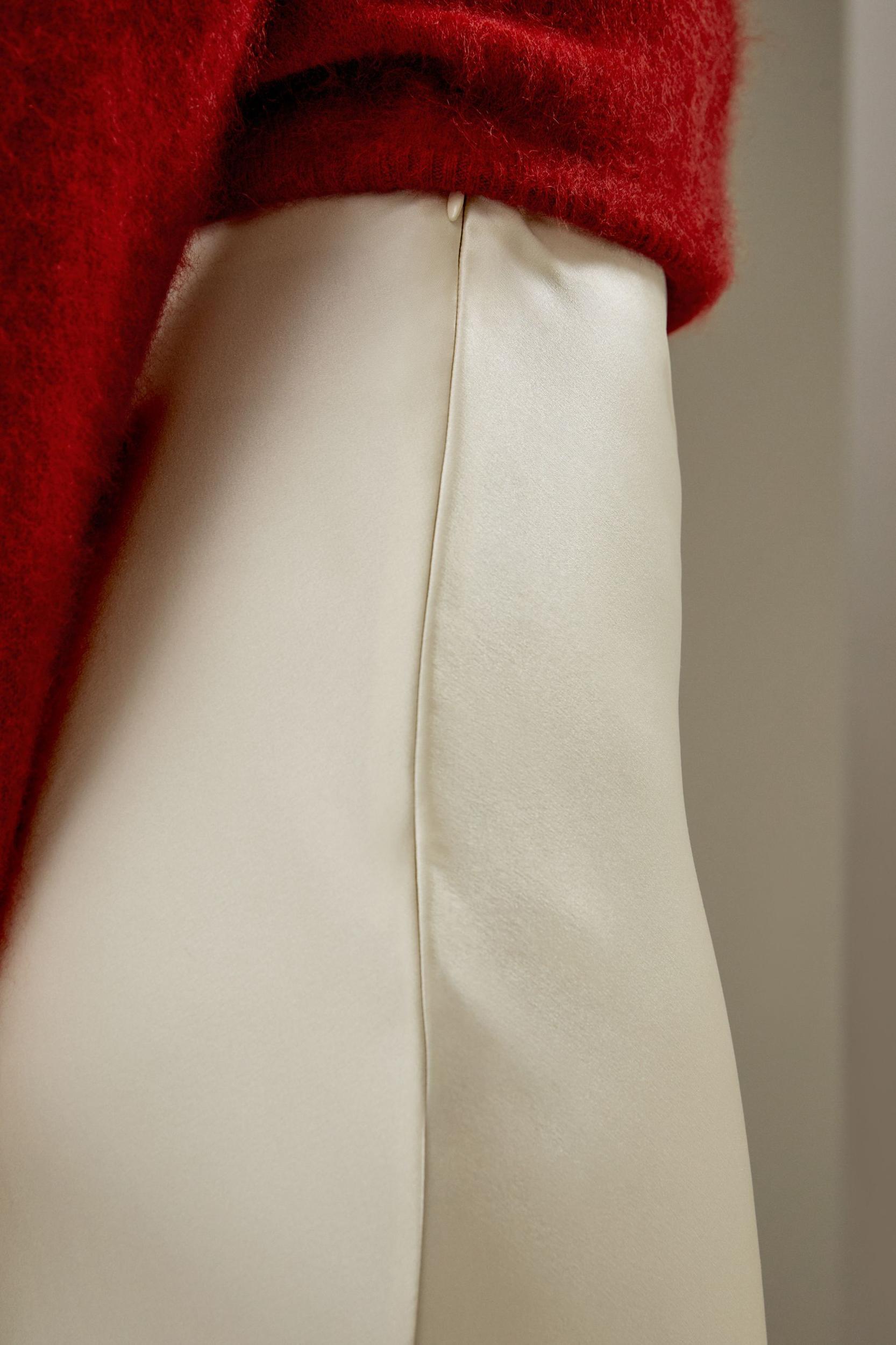 Silk Maxi Skirt with Flare Hem Product Image