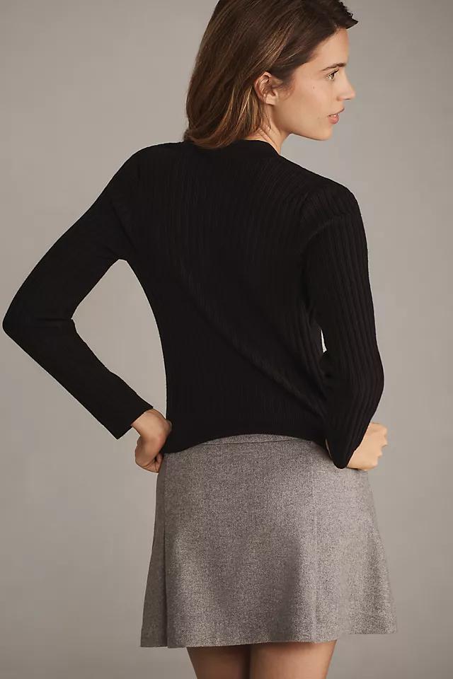 Pilcro Deep-V-Neck Button-Front Sweater Product Image
