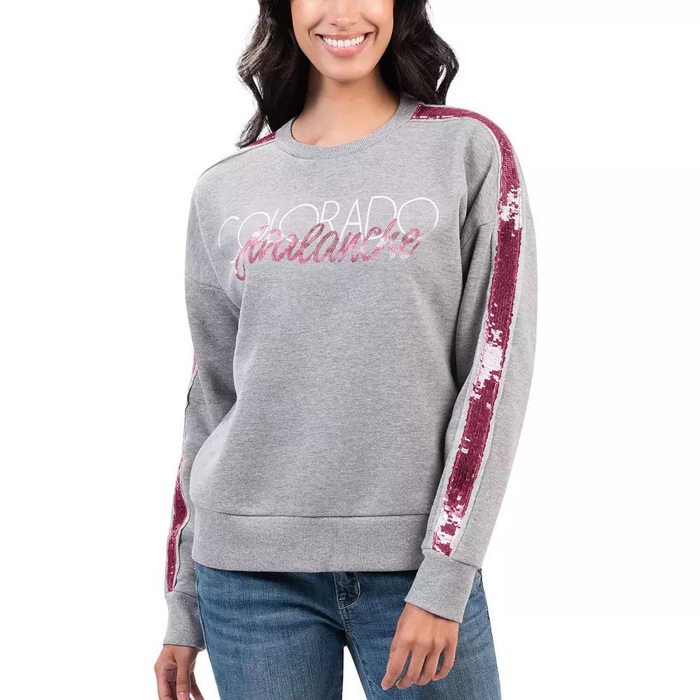 Women's G-III 4Her by Carl Banks Gray Boston Bruins Penalty Box Pullover Sweatshirt, Size: Large, Grey Product Image