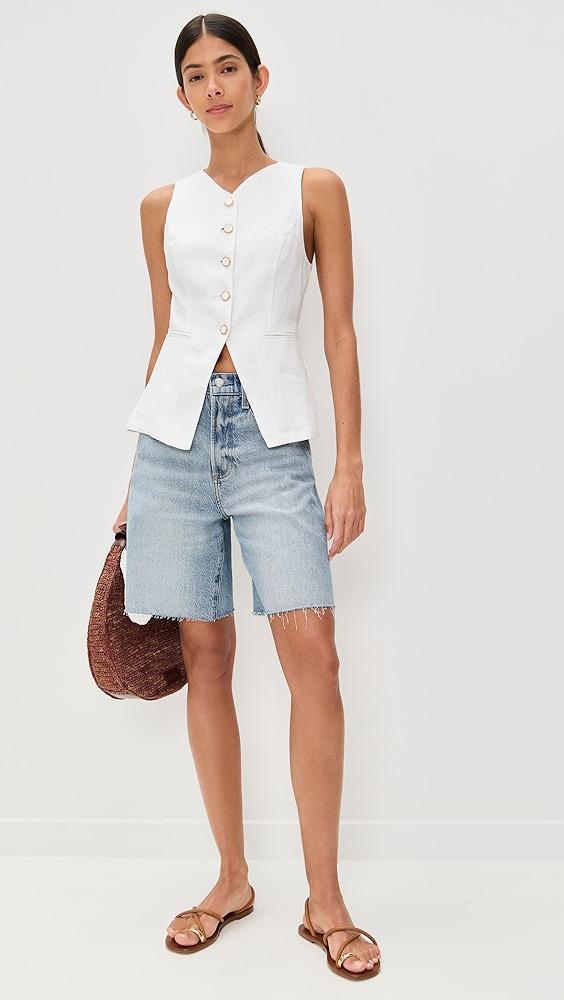 Reformation Aspen Linen Top | Shopbop Product Image