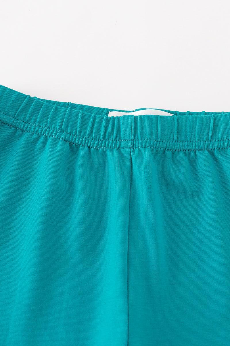 Platinum Green ruffle pants Product Image