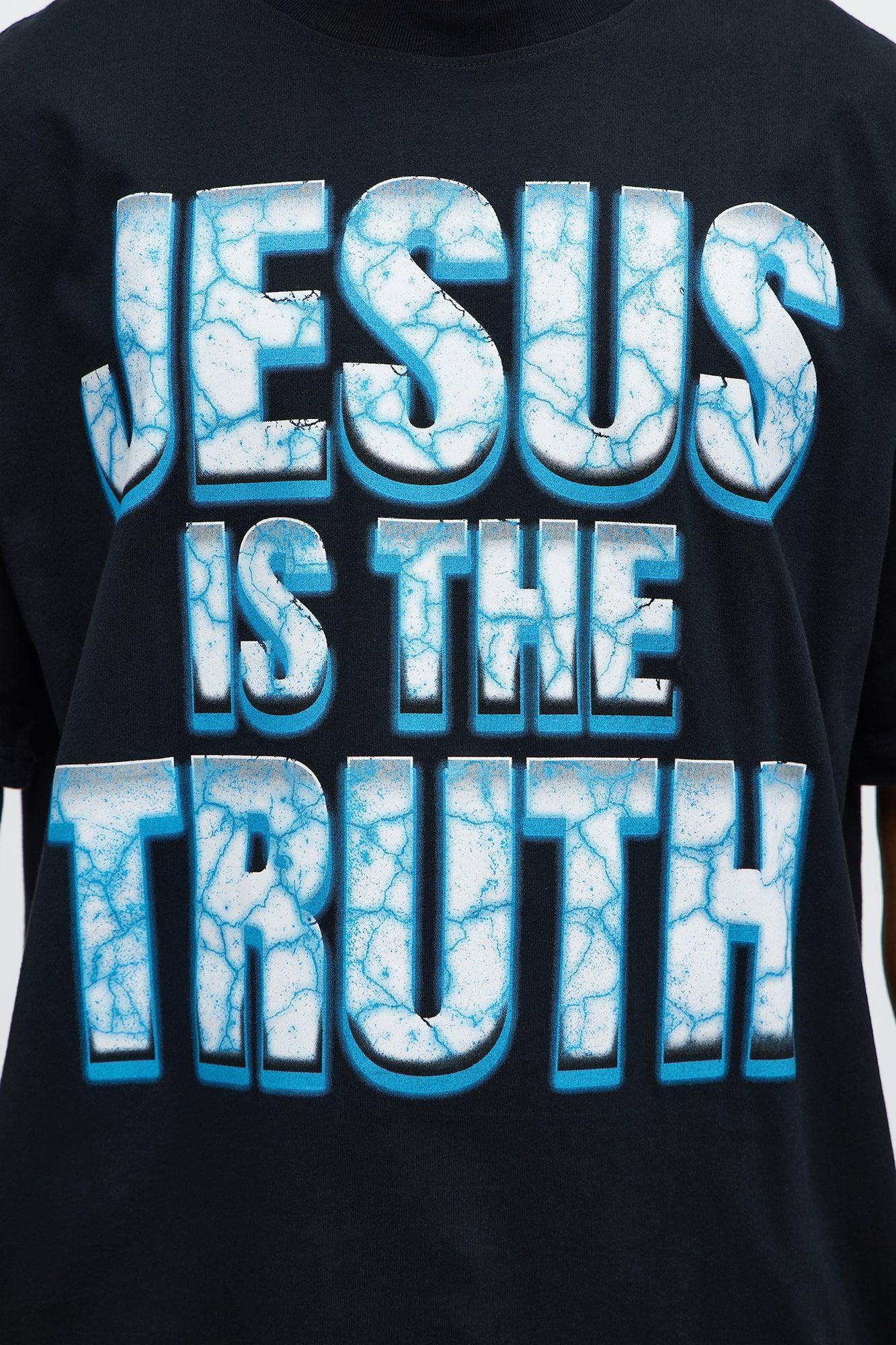 Jesus Is The Truth Oversized Short Sleeve Tee - Black Product Image