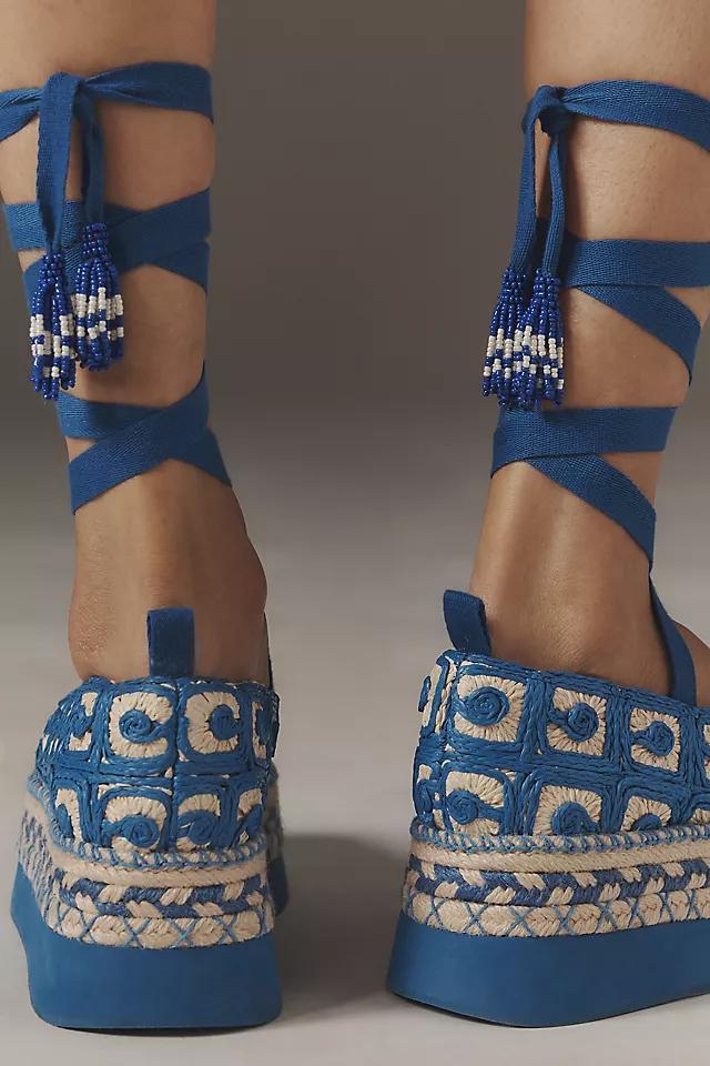 Farm Rio Lace-Up Platform Espadrille Sandals Product Image