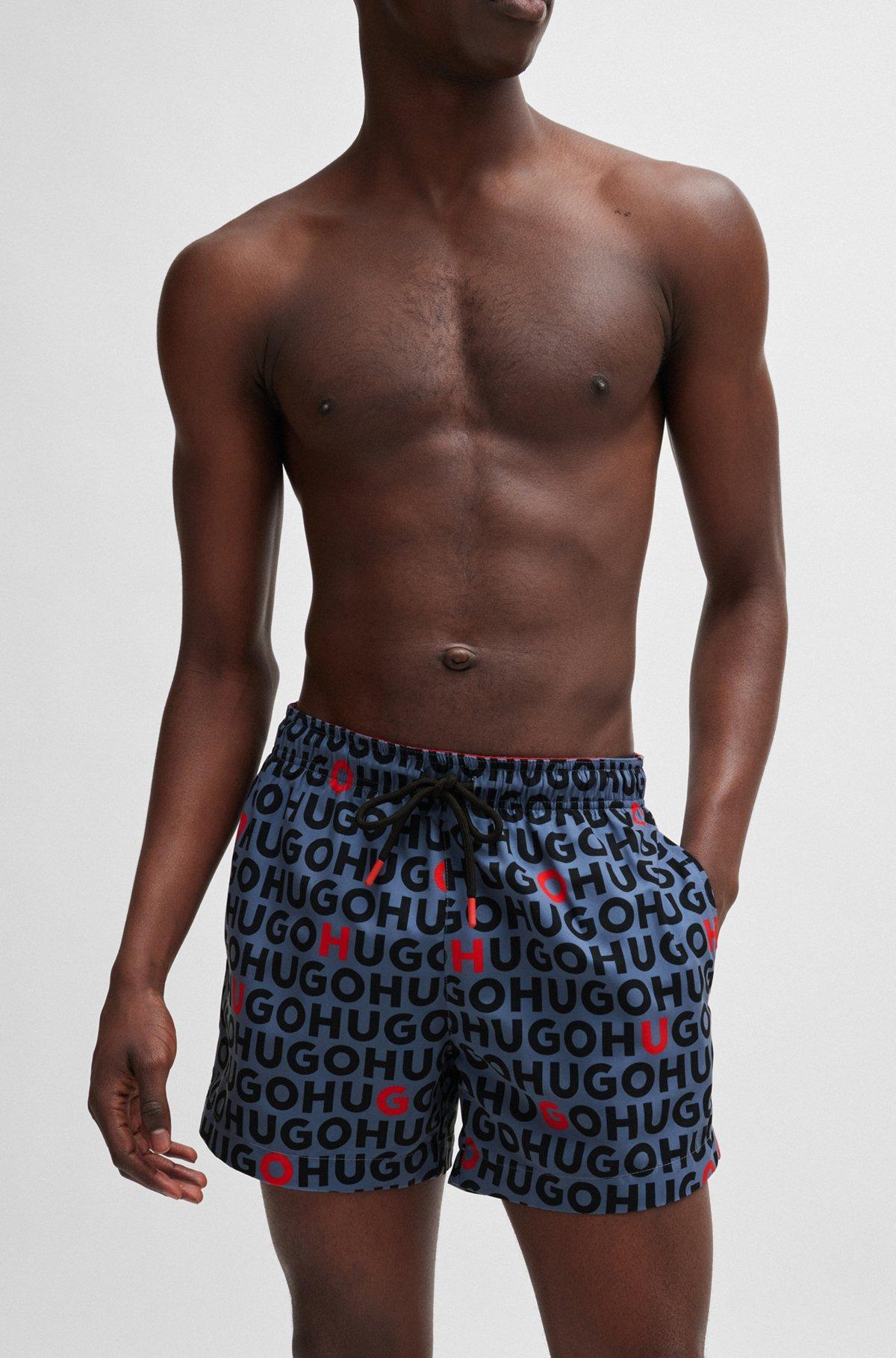 -material swim shorts with logo print Product Image