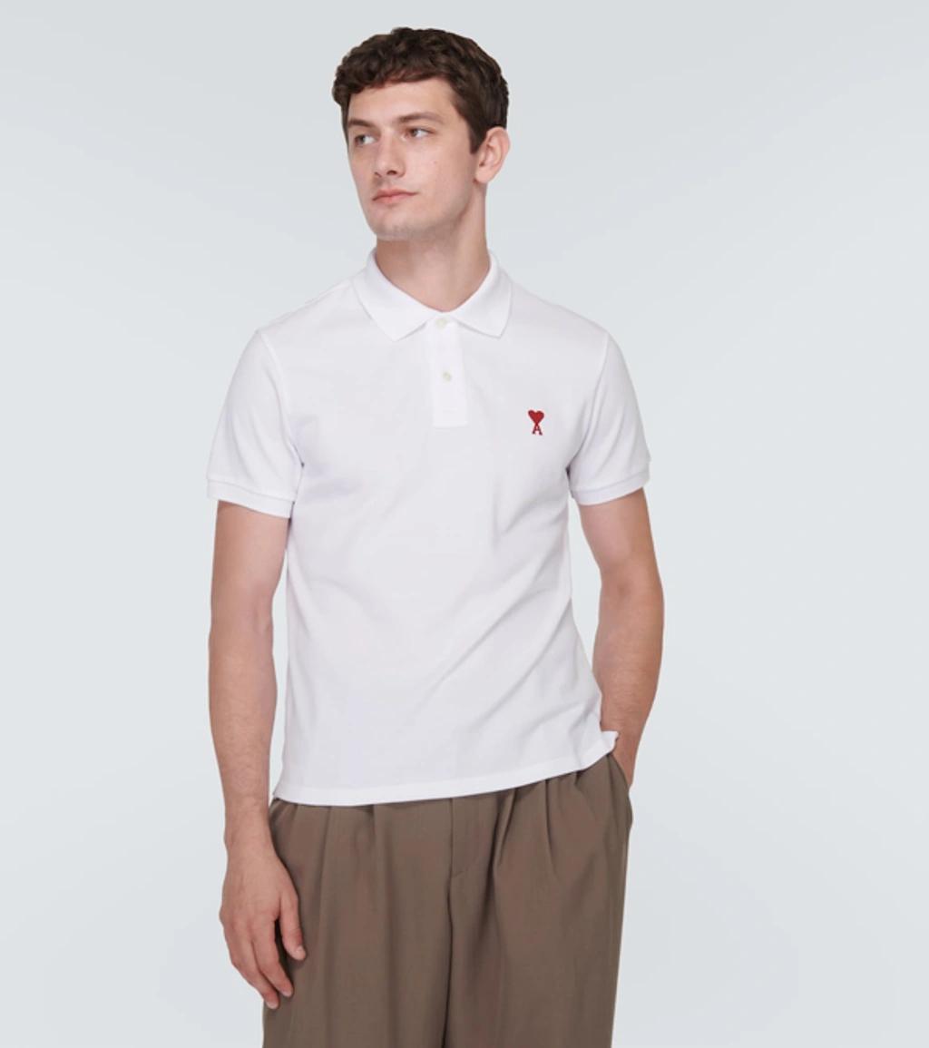 White Cotton Ami de Coeur Polo Product Image