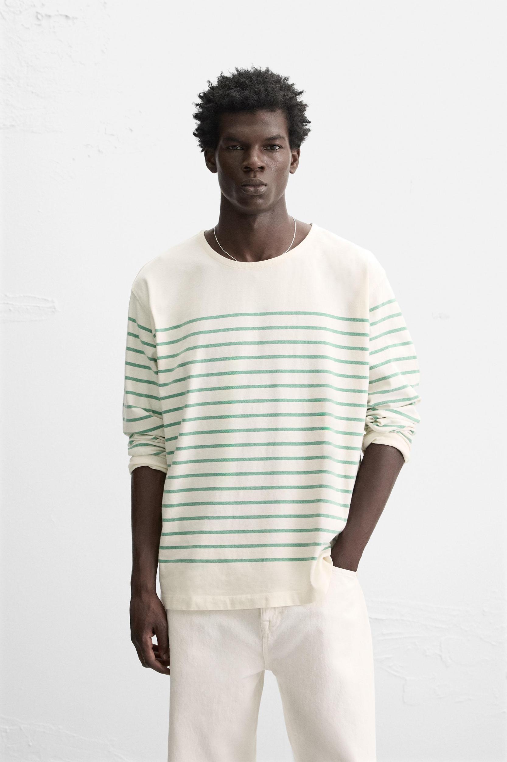 STRIPED JACQUARD T-SHIRT Product Image