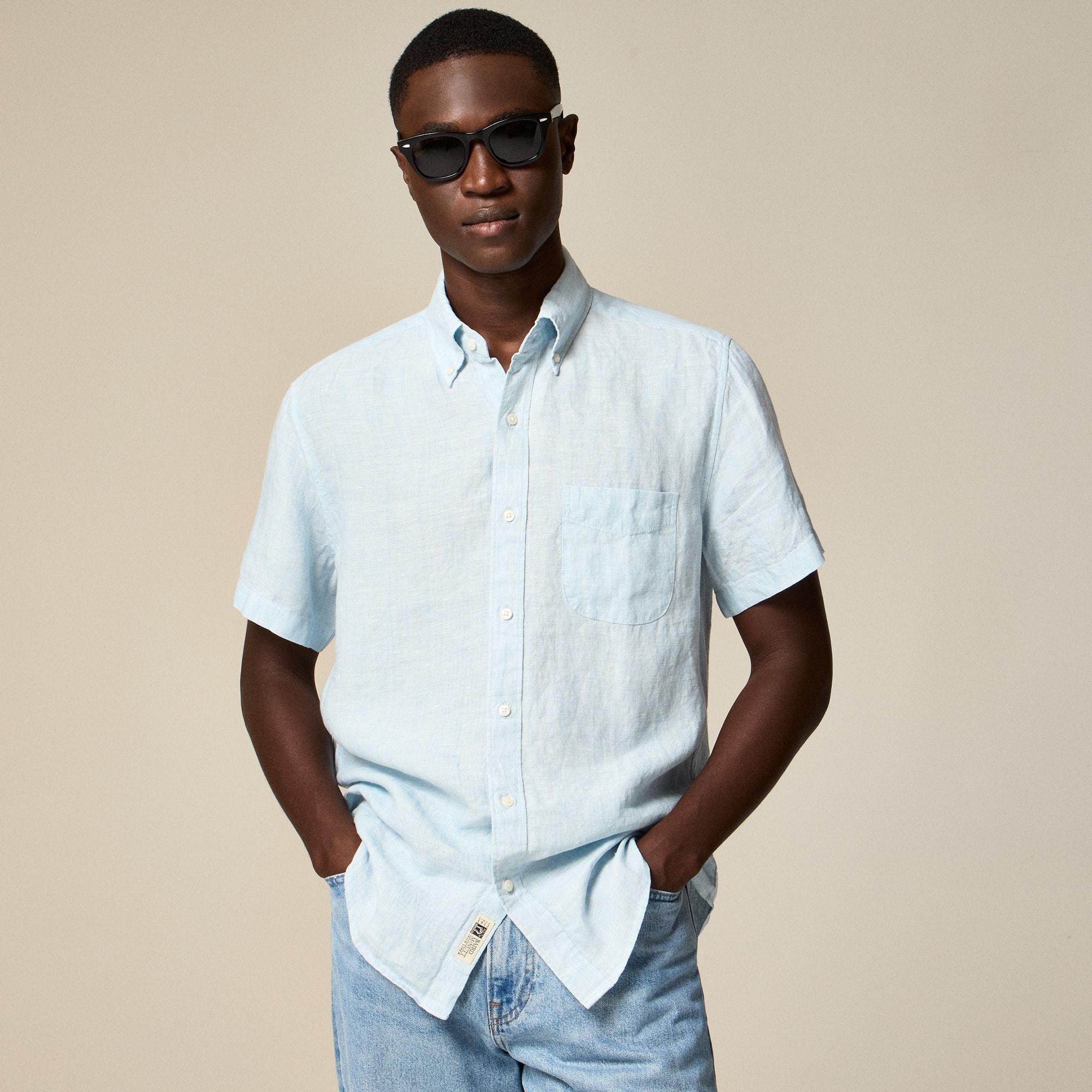 Short-sleeve Baird McNutt Irish linen shirt Product Image
