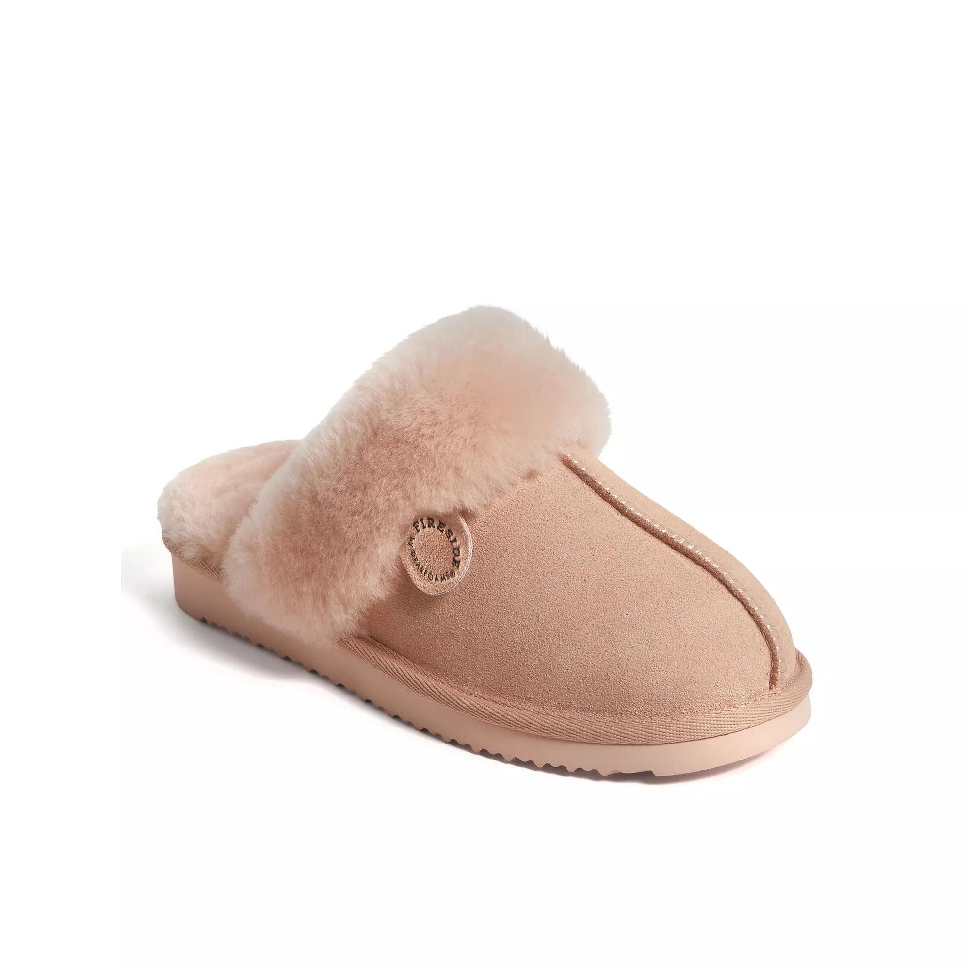 Fireside by Dearfoams Sydney Scuff Womens Slippers Pink Dust Product Image