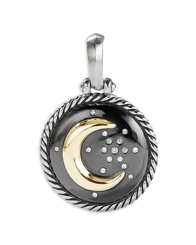 David Yurman Cable Collectibles Moon and Star Amulet with Diamonds and 18K Gold Product Image