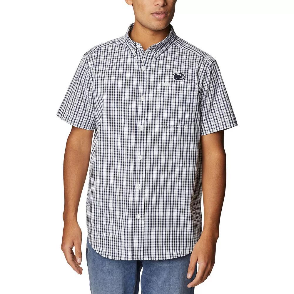 Men's Columbia Navy Penn State Nittany Lions Rapid Rivers Logo Button-Down Shirt, Size: Small, Blue Product Image
