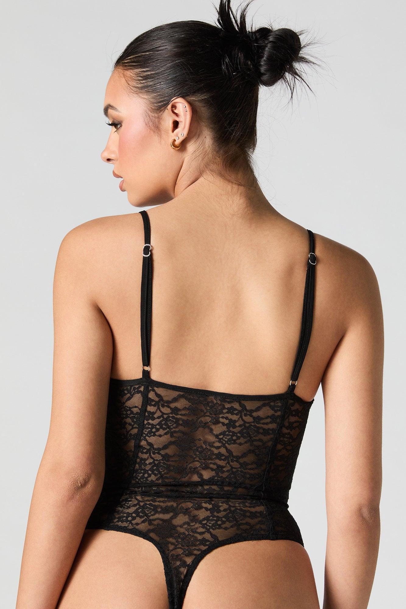 No Show Lace Corset Bodysuit Female Product Image