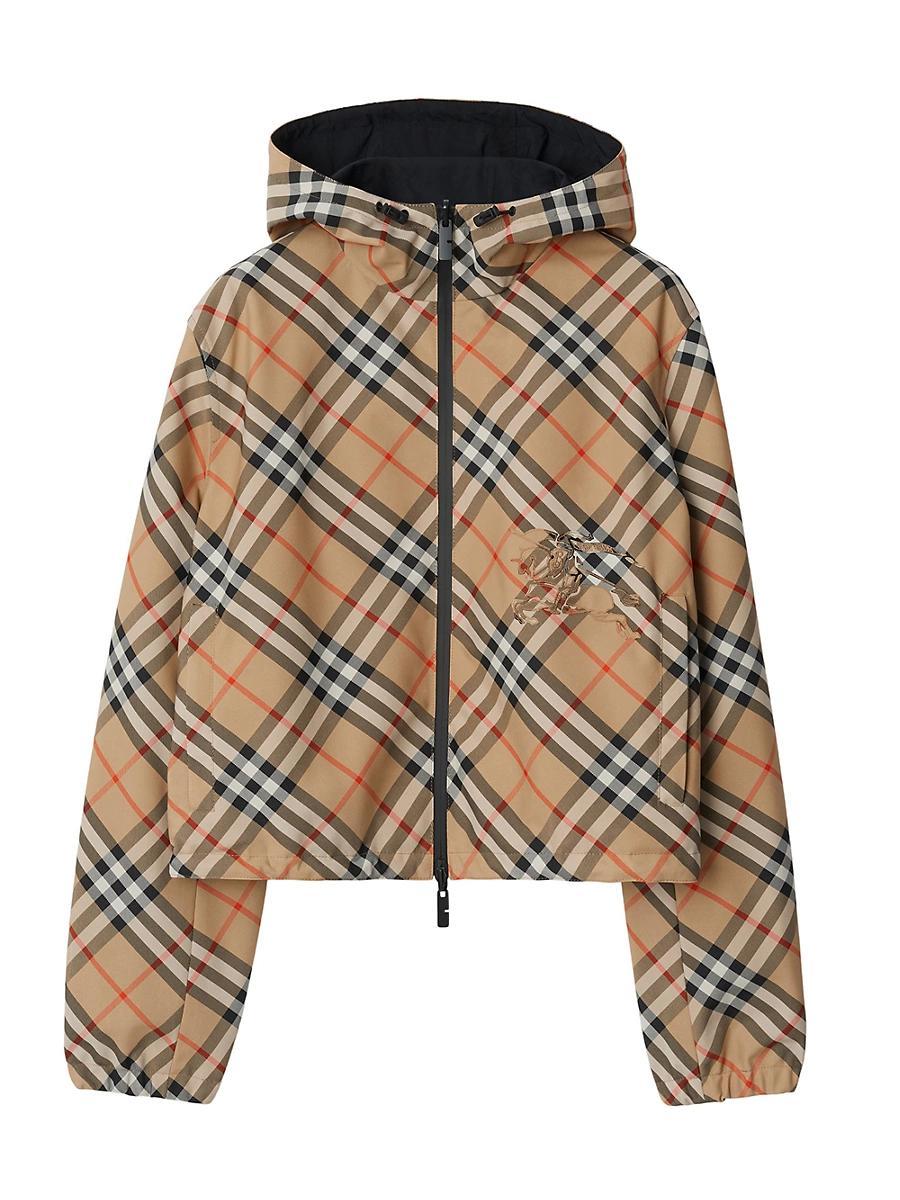 Womens Check Drawcord Short Jacket Product Image