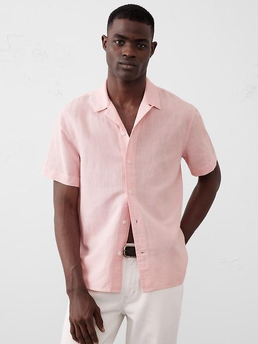 Linen-Blend Resort Shirt Product Image
