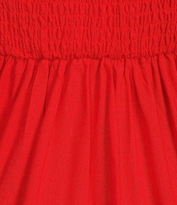 GB Tie Shoulder Linen Blend Midi Dress Product Image