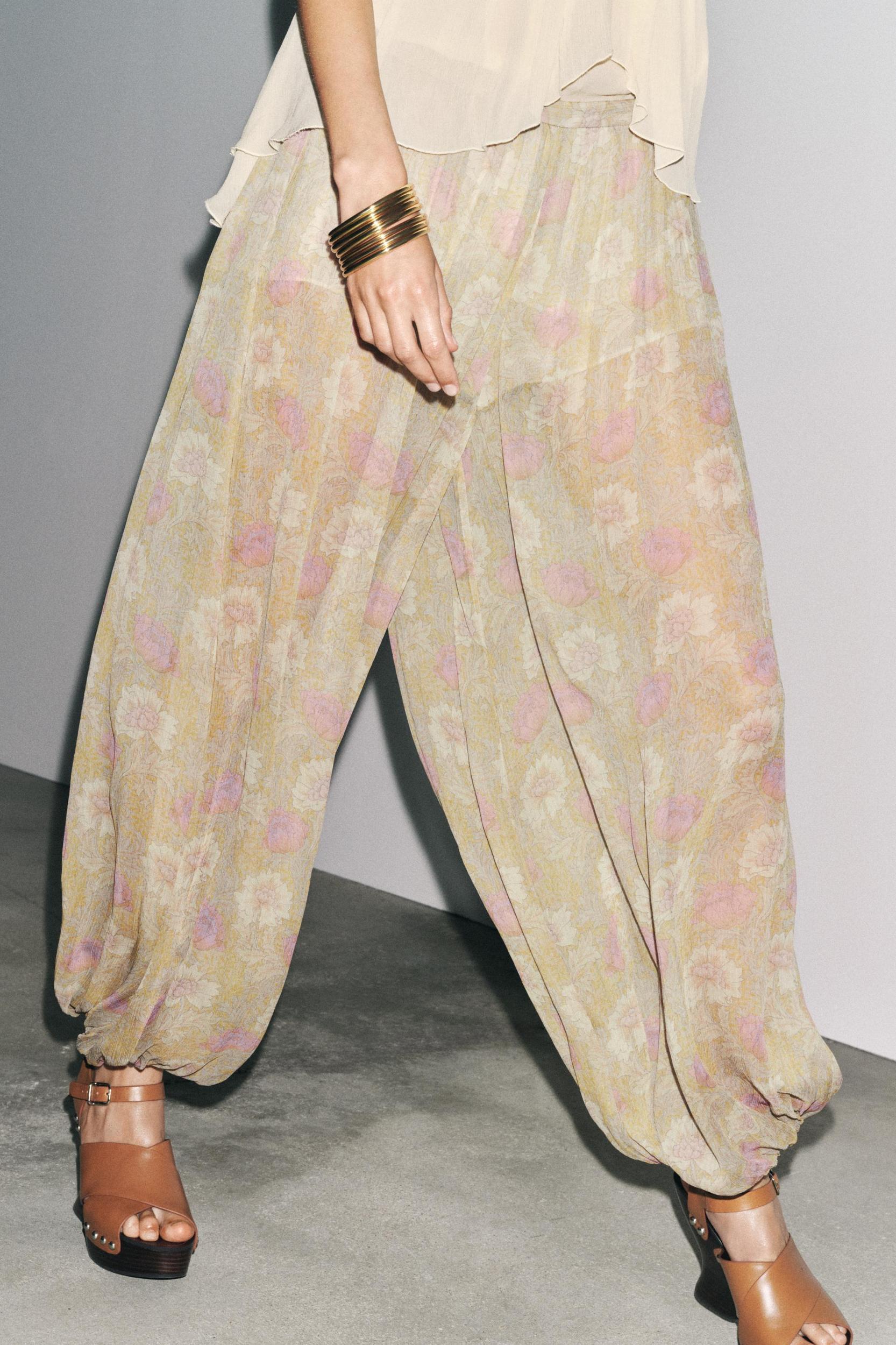 ZW COLLECTION FLORAL BALLOON PANTS Product Image