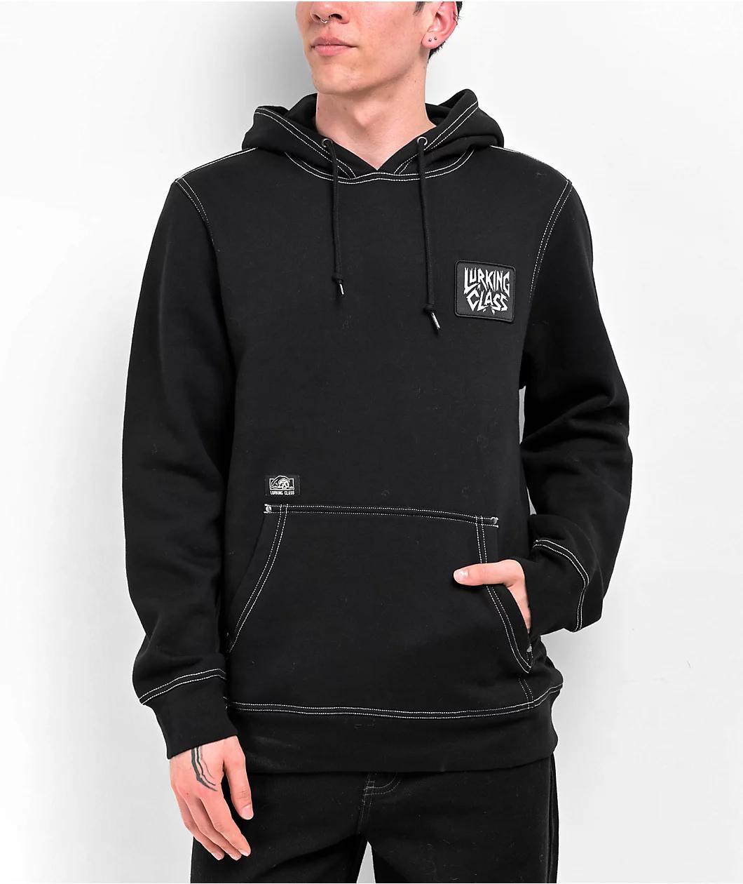 Lurking Class by Sketchy Tank Do Not Enter Black Hoodie Product Image