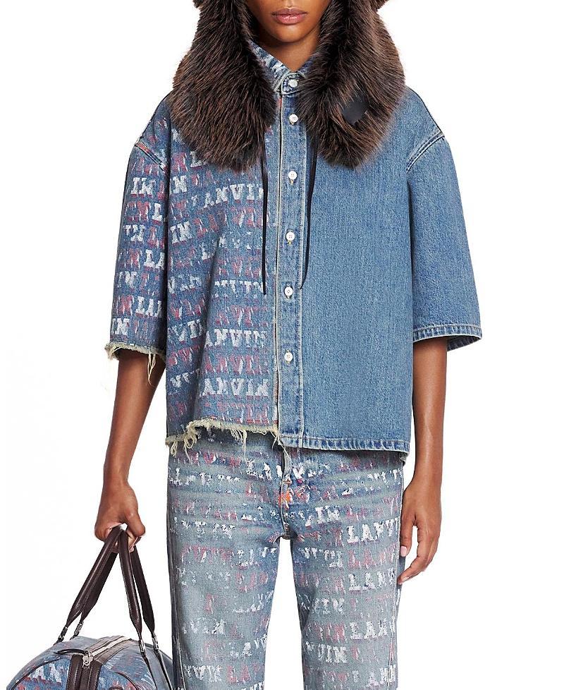 Mens Lanvin x Future Unisex Asymmetrical Printed Shirt Product Image