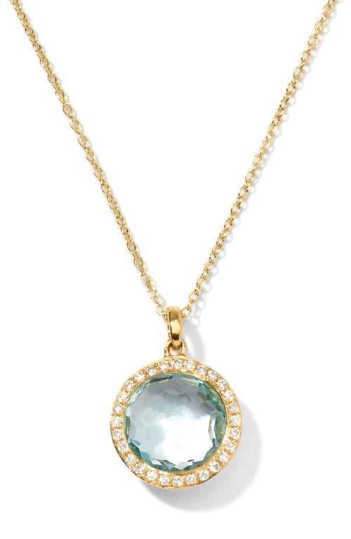 Ippolita 18K Yellow Gold Lollipop Turquoise Mini Pendant Necklace with Pave Diamonds, 18 Product Image