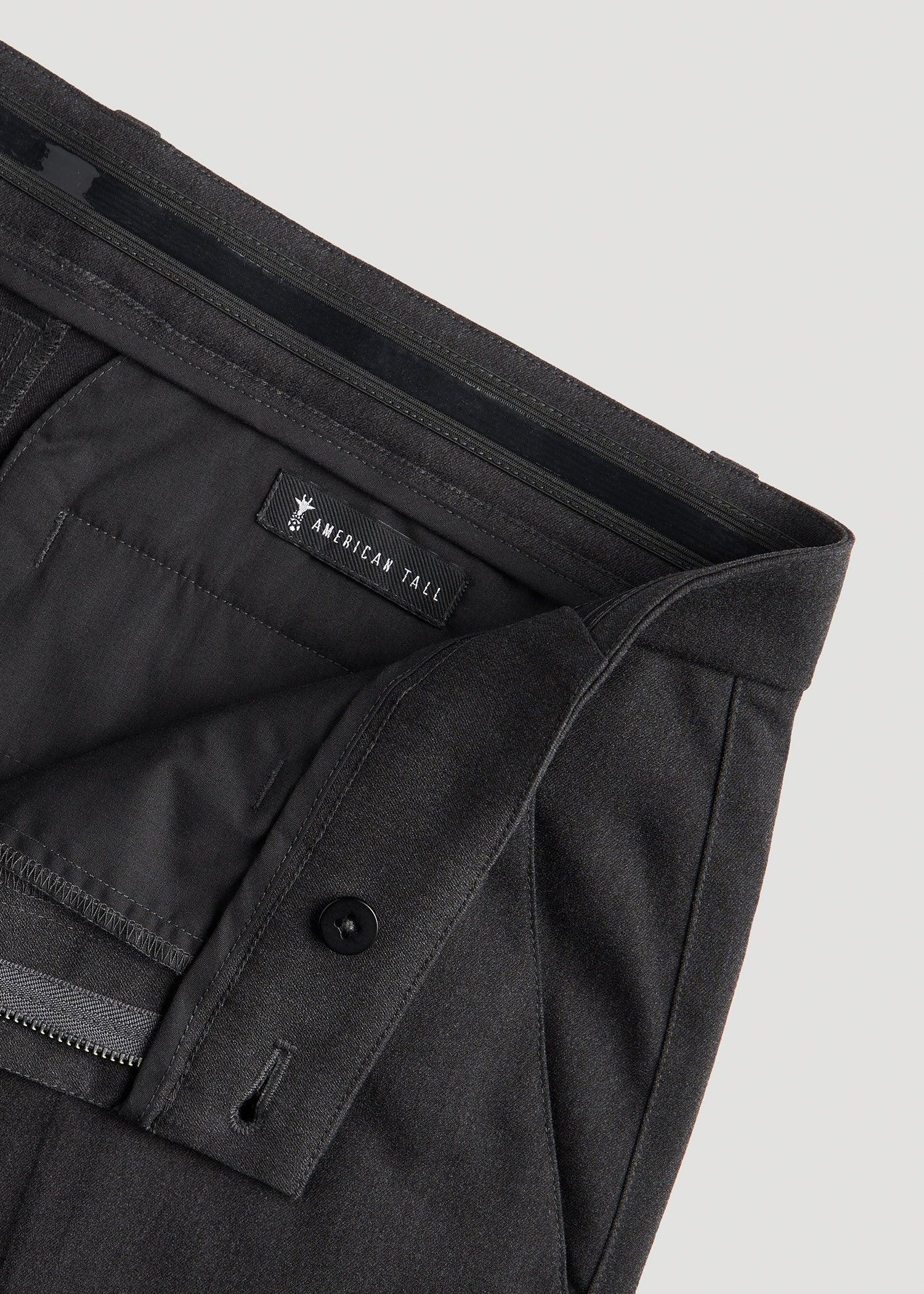 TAPERED-FIT Stretch Dress Pants for Tall Men in Charcoal Heather Product Image