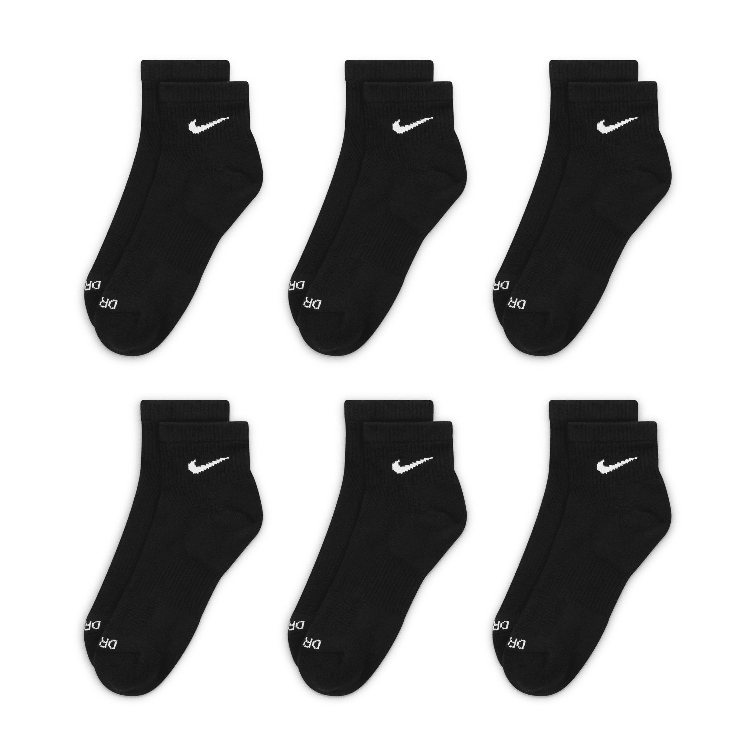 Men's Nike 6-Pack Everyday Plus Cushion Ankle Training Socks, Size: 6-8, Black Product Image