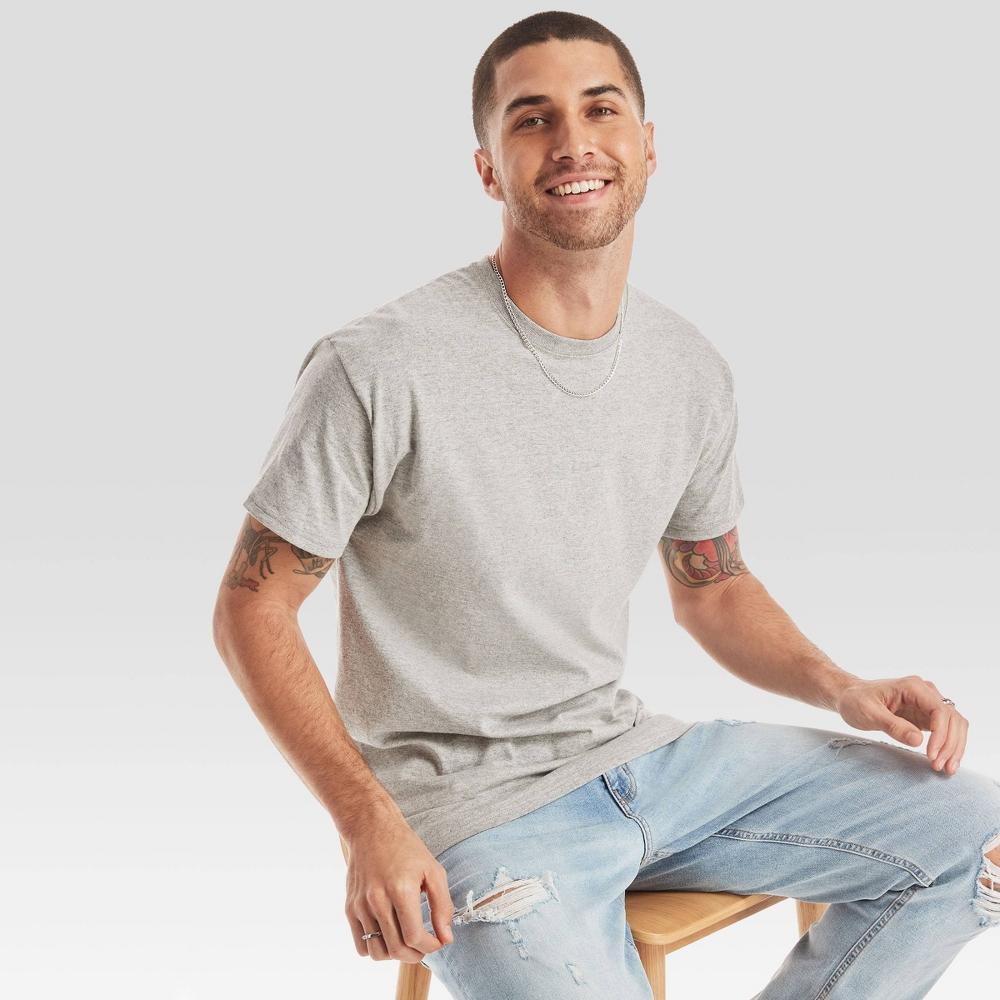 Hanes Red Label Mens Crewneck Dyed T-Shirt 6pk - BlackBlue Product Image