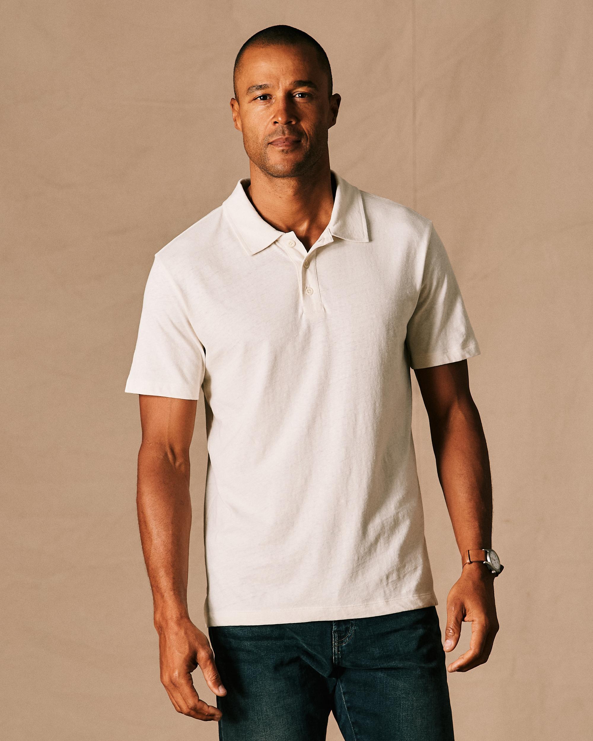 Cotton Hemp Polo Shirt Product Image