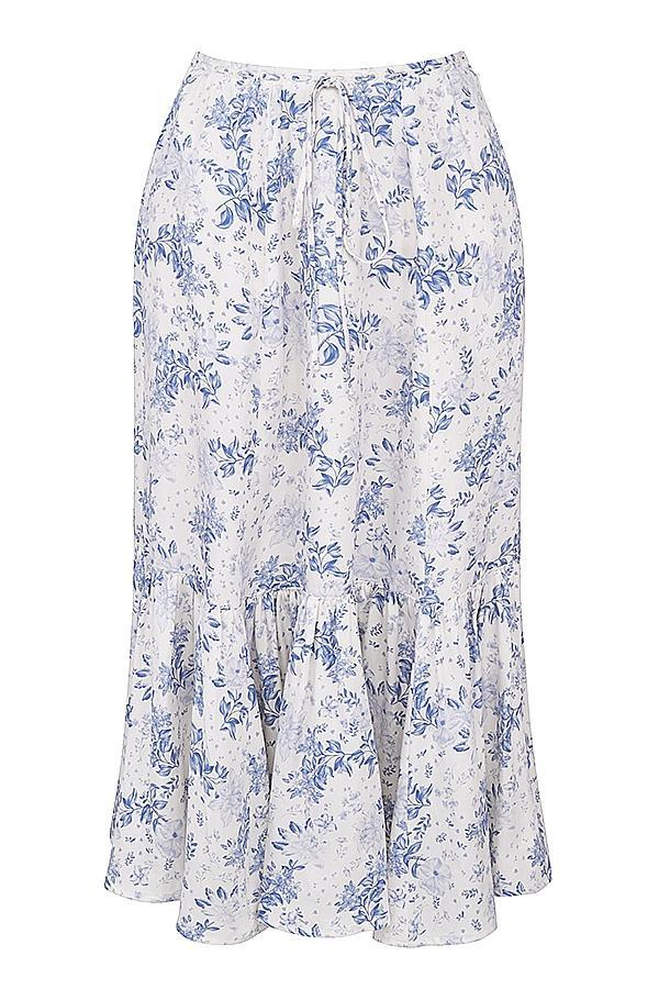 Aitana  blue print midi skirt Product Image