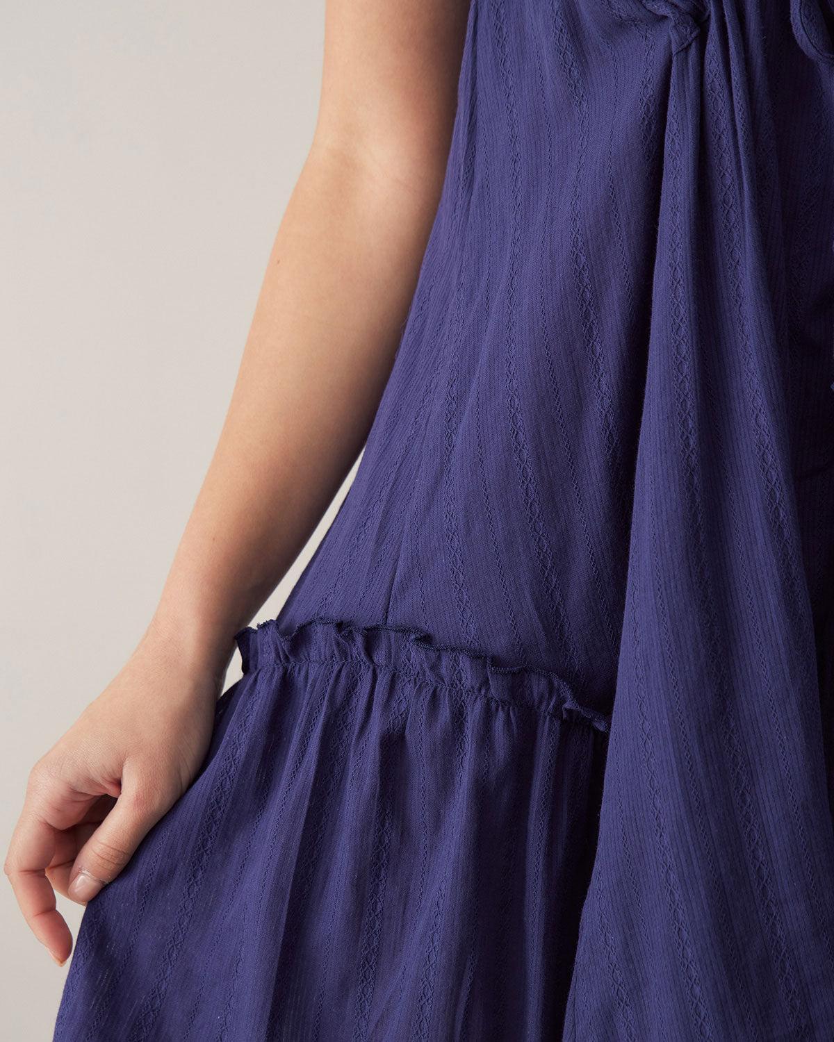 Navy Ruched Backless Mini Dress Product Image