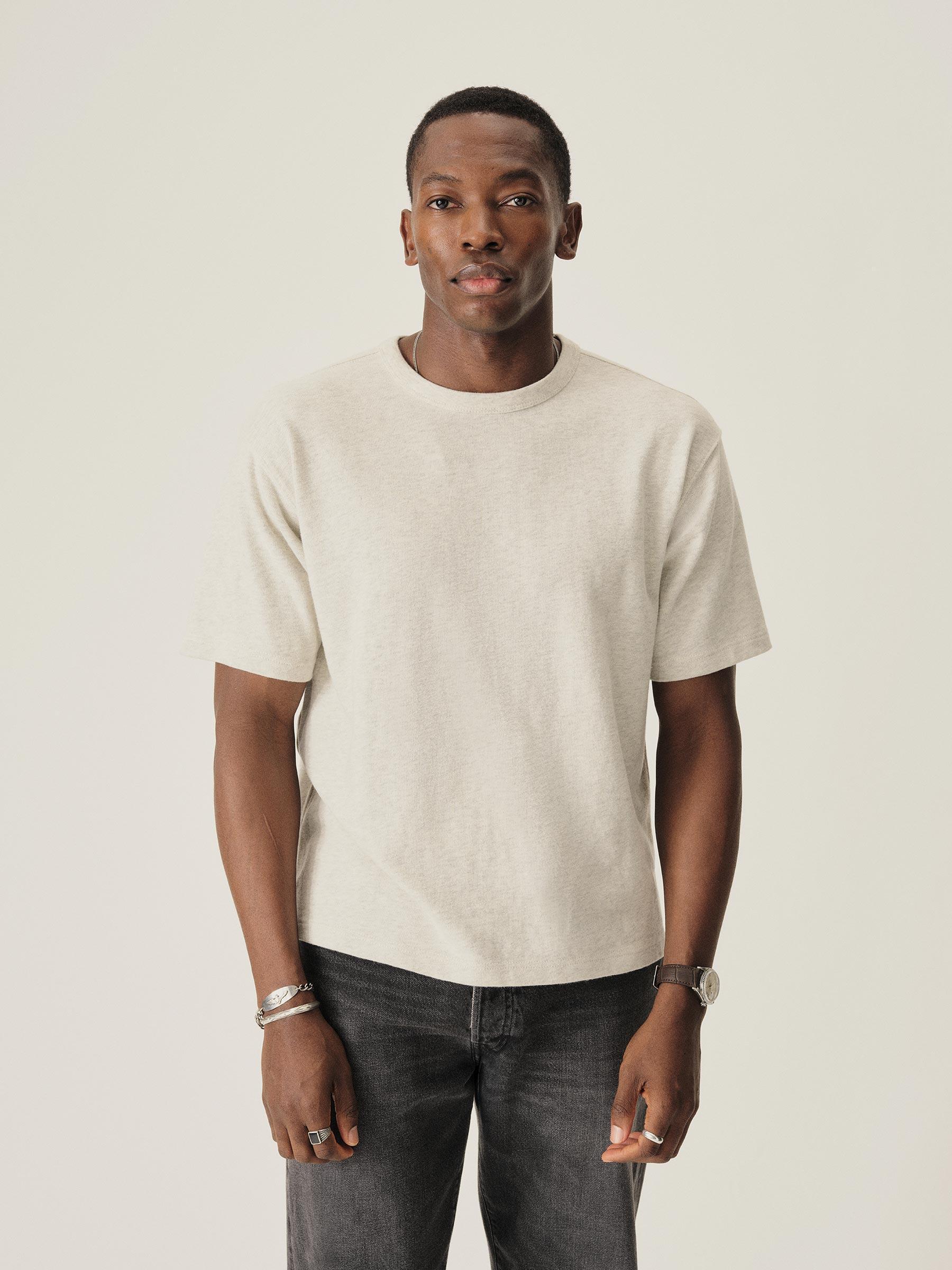 Heather Oat Field-Spec 90S Boxy Heavy Tee Product Image
