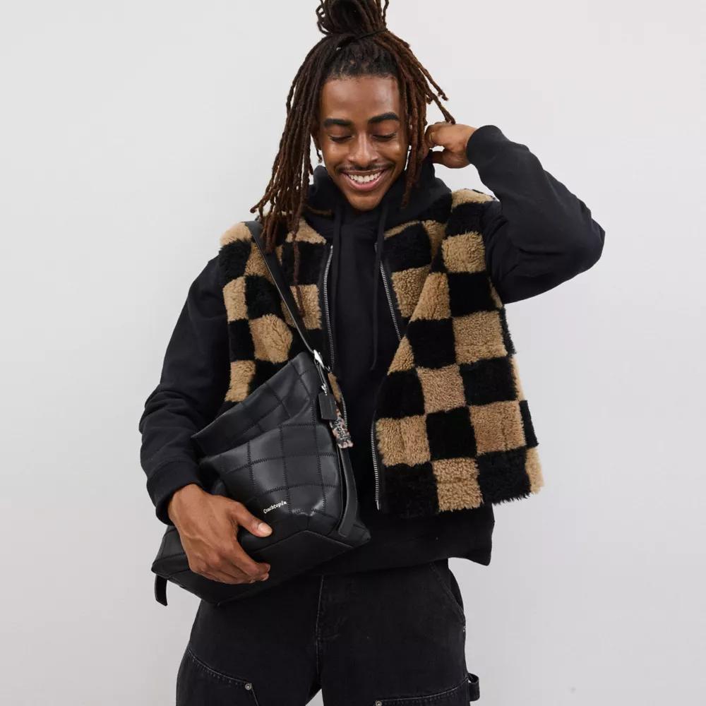 Alter/Ego Hobo Bag In Checkerboard Upcrafted Leather Product Image