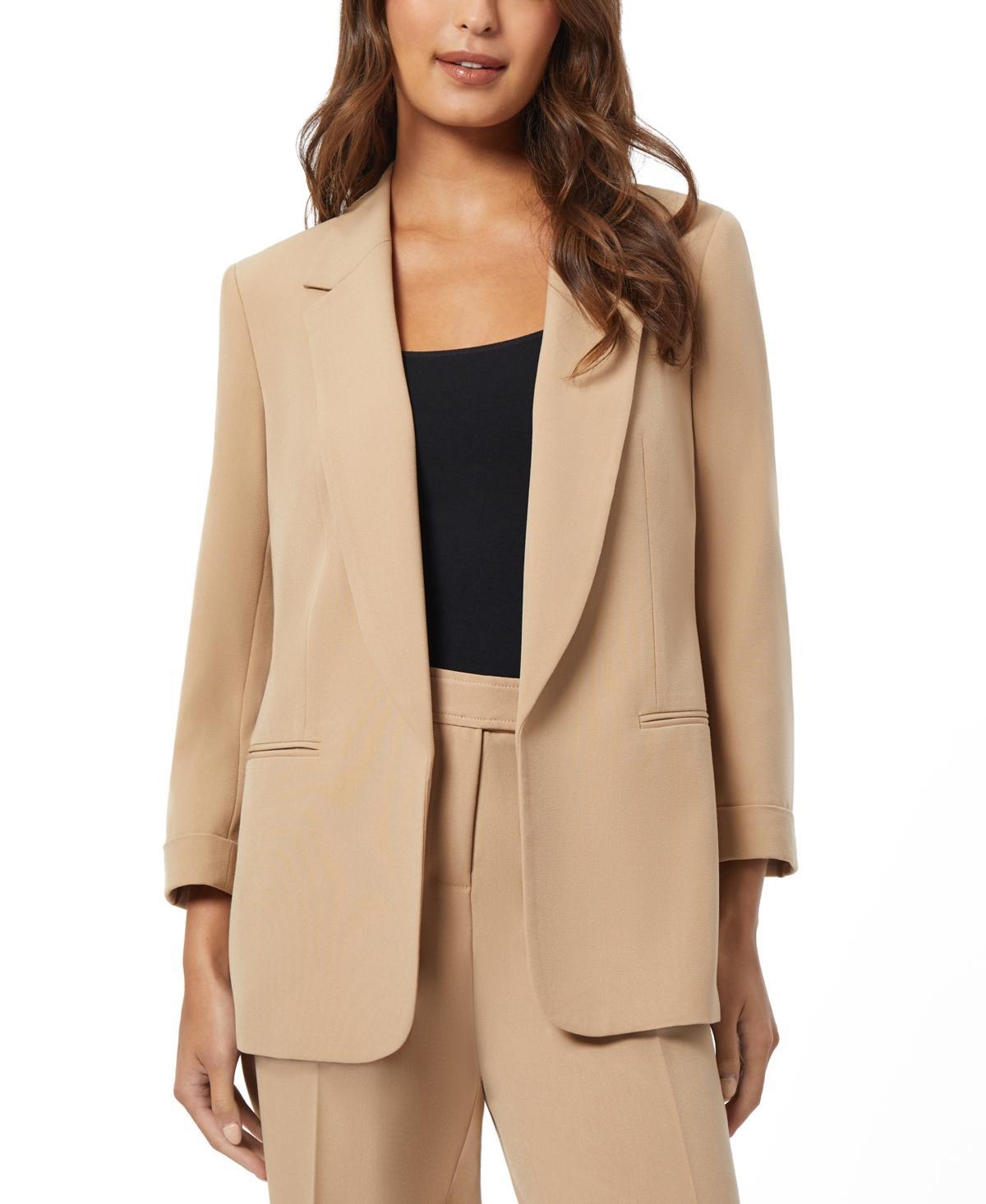Jones New York Roll Cuff Notch Lapel 34 Sleeve Blazer Product Image