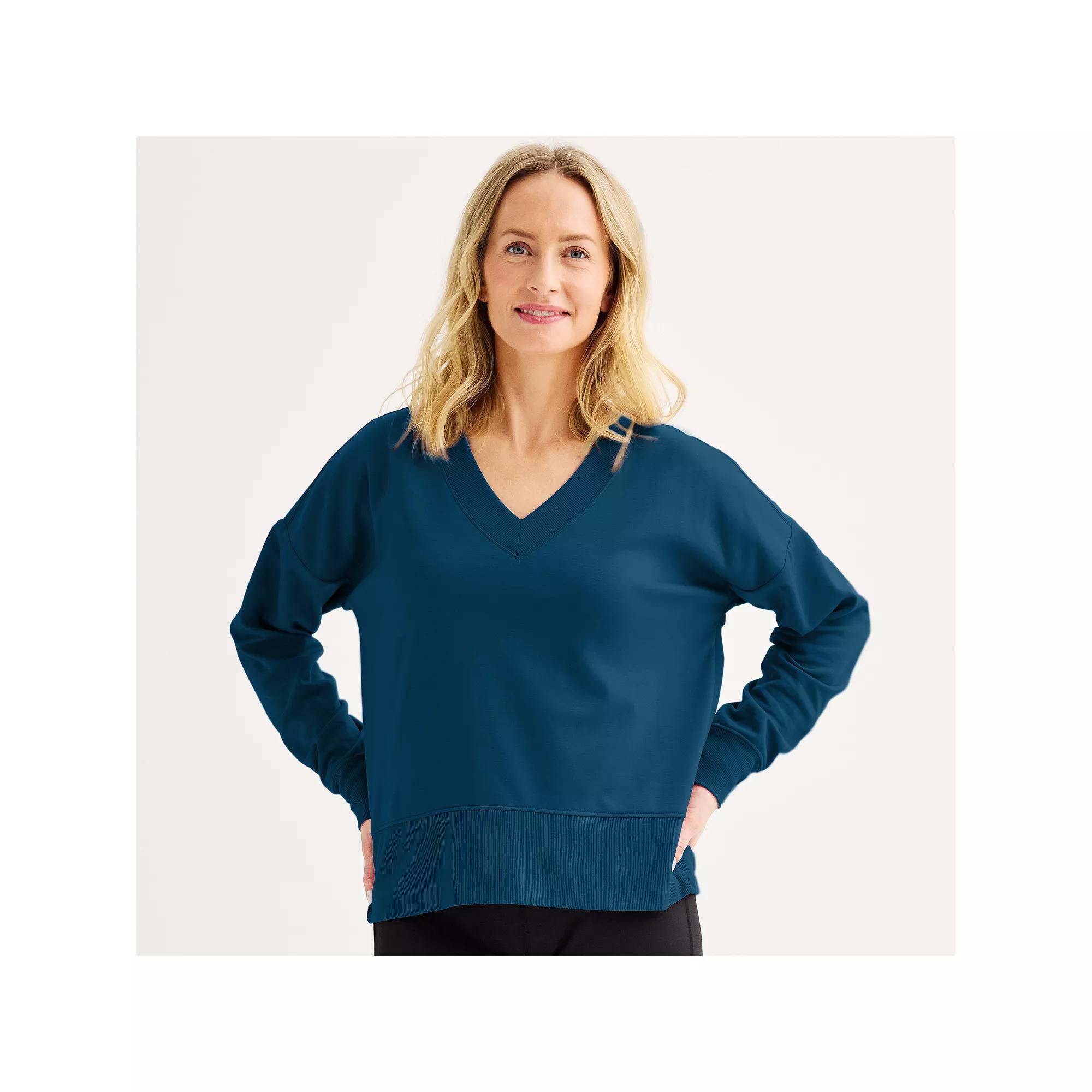 Womens Tek Gear Stretch Fleece V-Neck Pullover Product Image