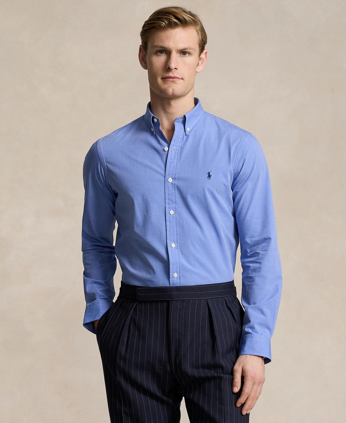 POLO RALPH LAUREN Men's Slim-fit Stretch Poplin Shirt In Polo Black Product Image
