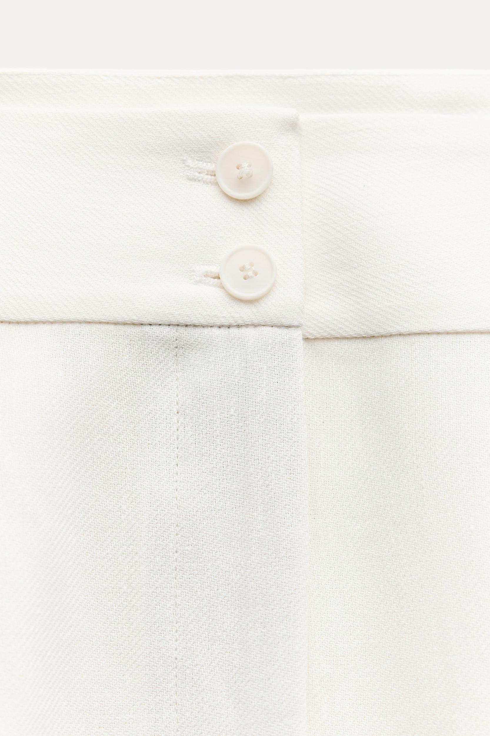 LINEN BLEND PLEATED PANTS ZW COLLECTION Product Image