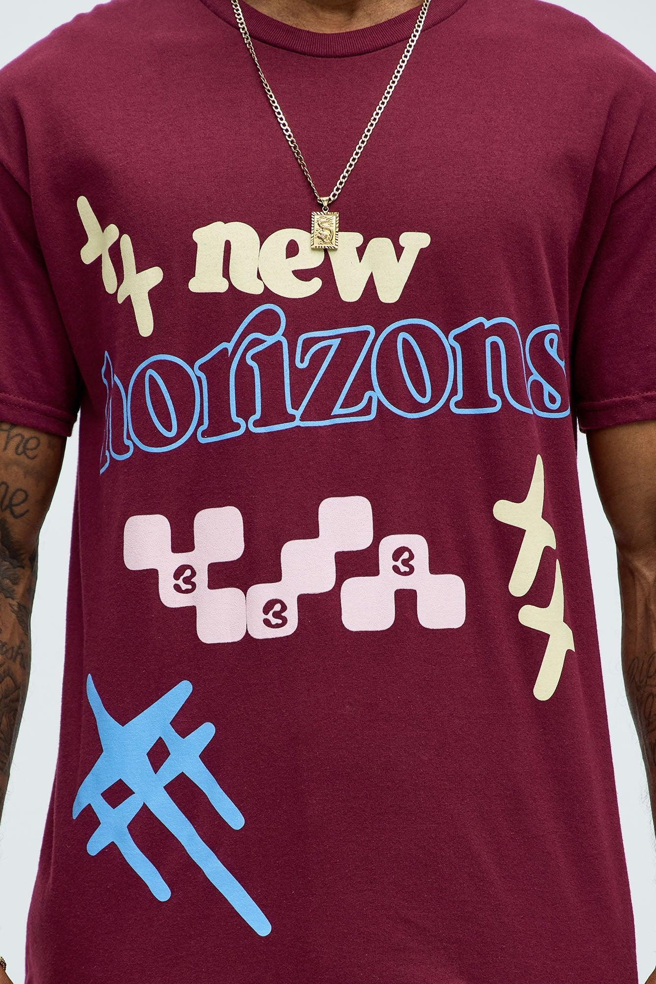 New Horizons Short Sleeve Tee - Burgundy Product Image