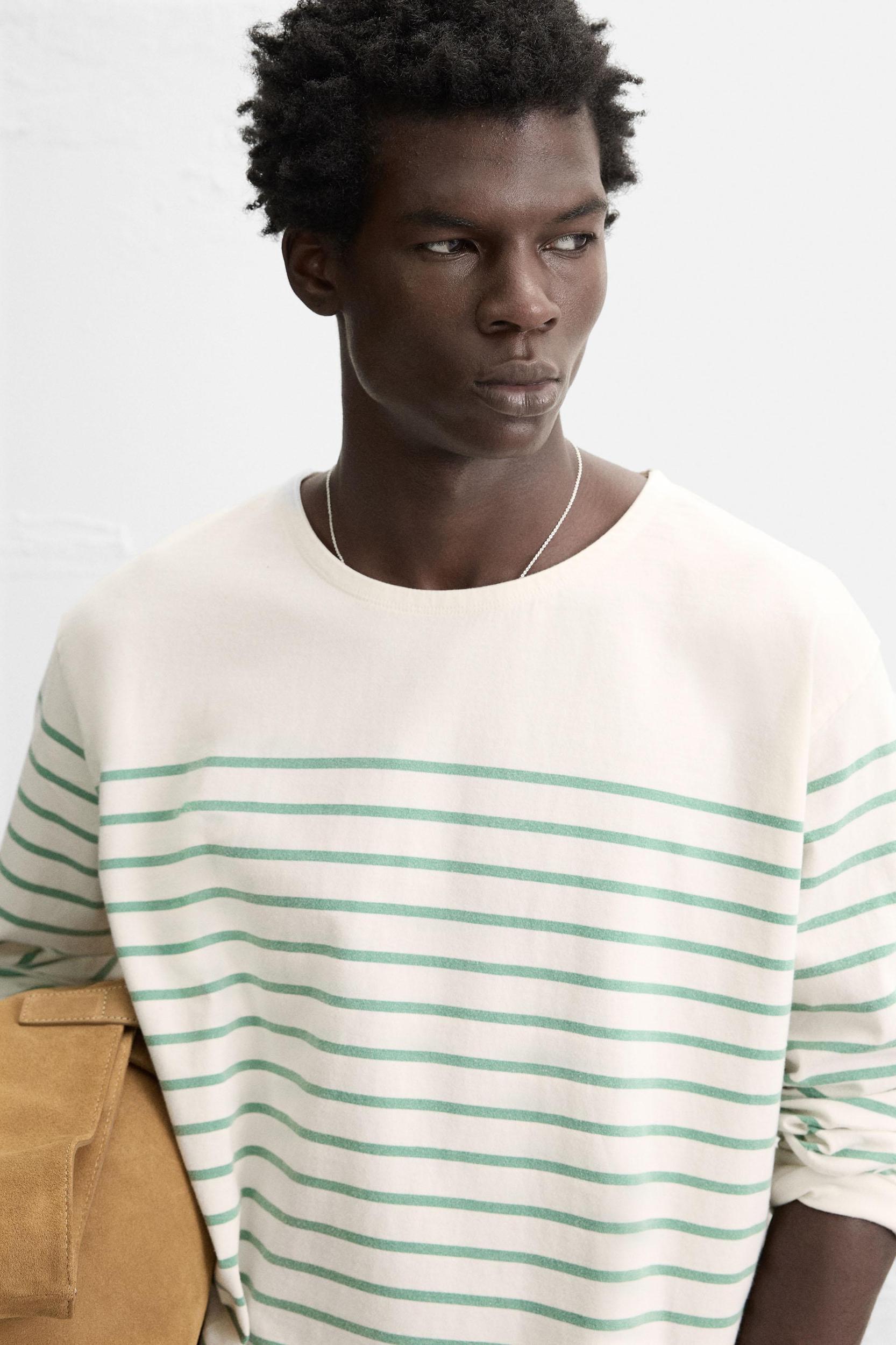 STRIPED JACQUARD T-SHIRT Product Image