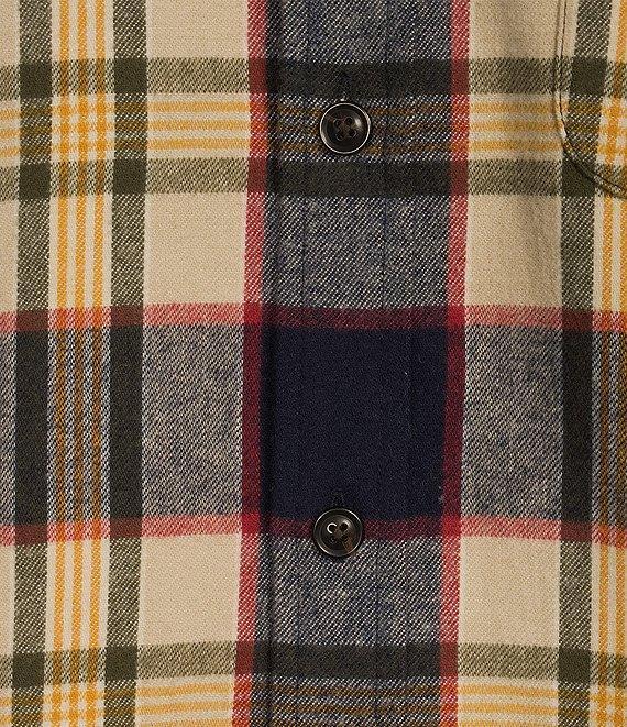 Roundtree & Yorke Long Sleeve Large Plaid Portuguese Flannel Sport Shirt Product Image