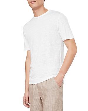 Mens Linen Crew Neck T-Shirt, Coastal Blue, Size S Vince Product Image