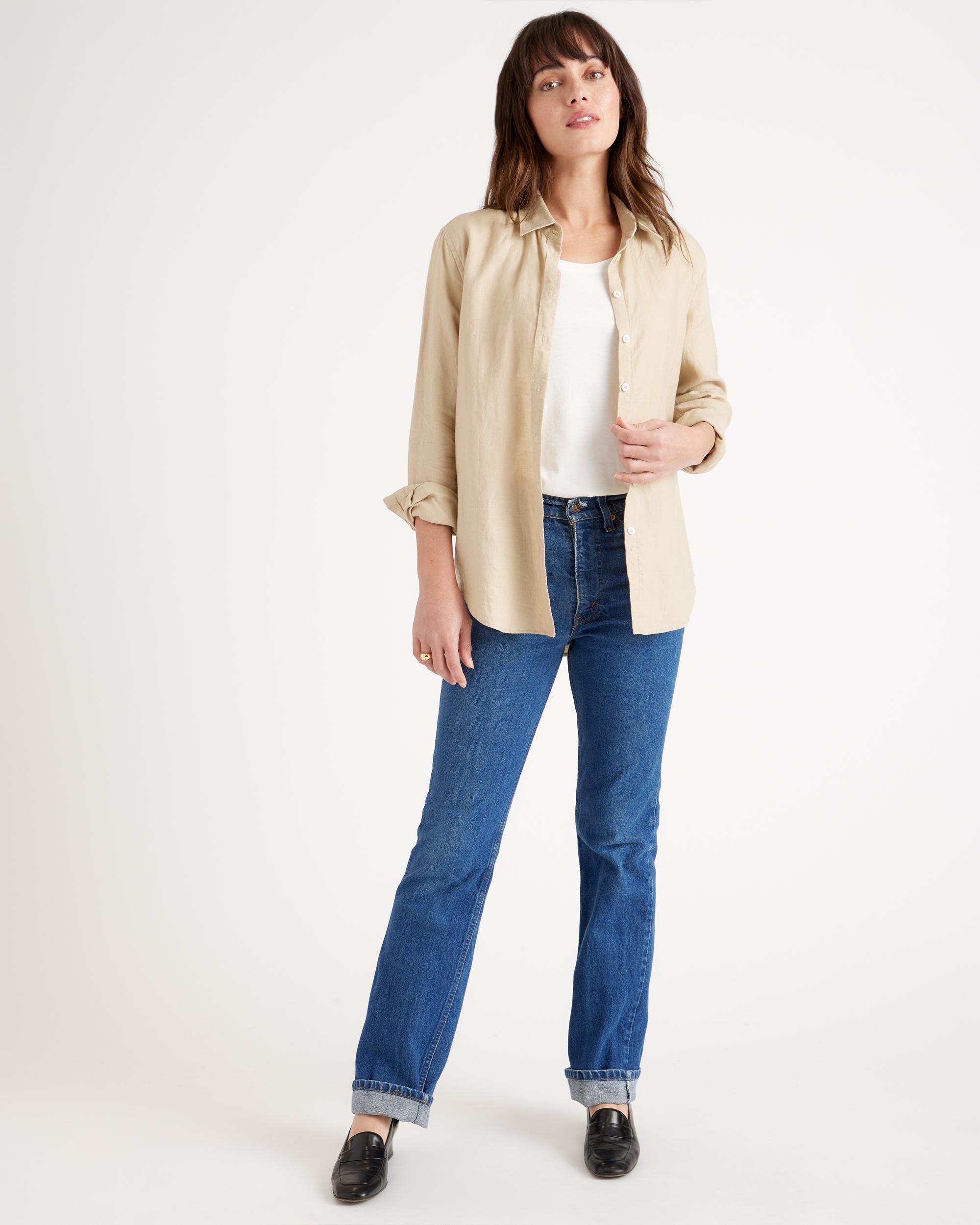 Quince | Women's Long Sleeve Shirt Size XL, Linen Product Image