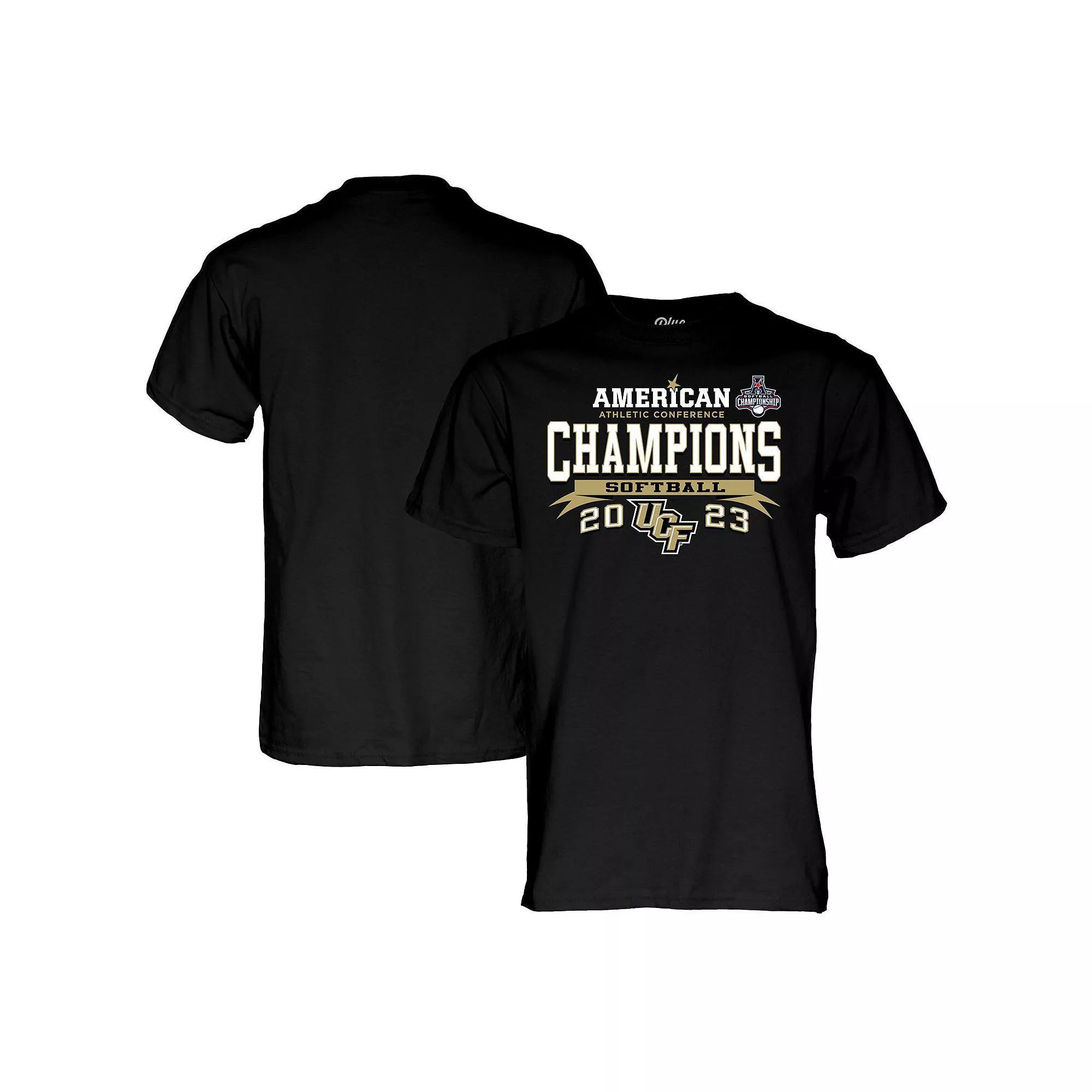 Men's Blue 84  Black UCF Knights 2023 AAC Softball Conference Tournament Champions Locker Room T-Shirt, Size: 2XL Product Image